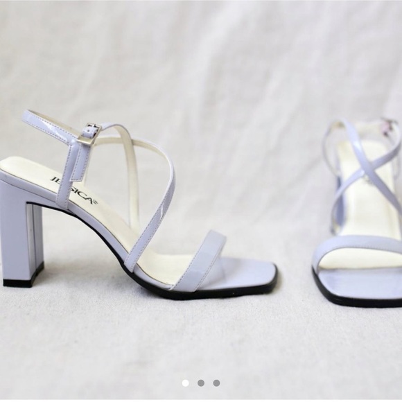 Y2K Light Blue Strappy Sandals - Picture 1 of 3